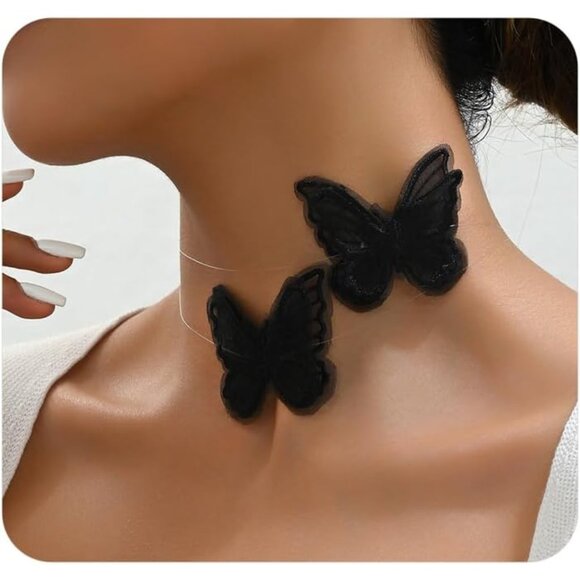 Jewelry - Delicate White Lace Adjustable Butterfly Choker - Unique Jewelry for Women